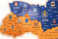 Деревʼяна мапа України 49х70