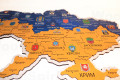 Деревʼяна мапа України 49х70