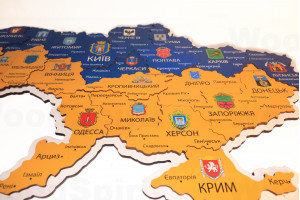 Деревянная карта Украины 49х70
