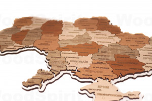 Деревʼяна мапа України 34х24