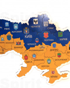 Деревянная Карта Украины 34х50