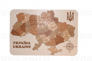 Деревʼяний пазл "Мапа України" 23х35