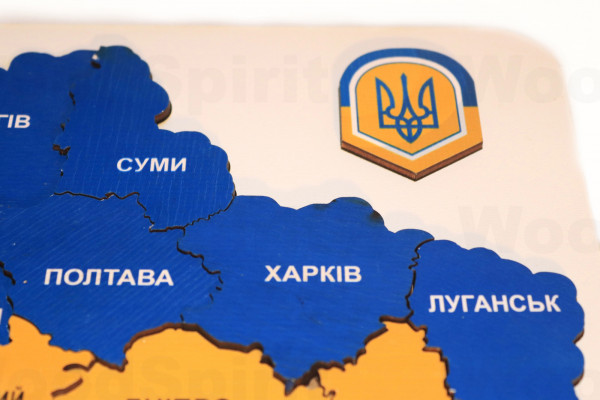 Деревʼяний пазл "Мапа України" 23х35