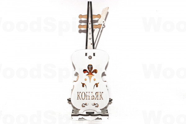 Деревʼяна скрипка "Коньяк" 41х14х10